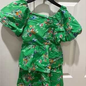 Cat & Jack Green Floral Dress